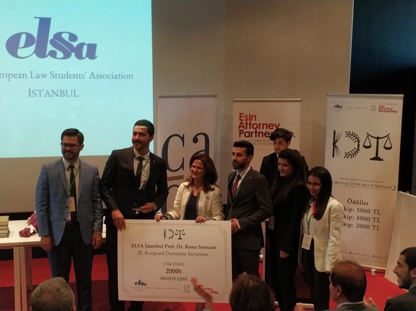ELSA İstanbul Prof.Dr. Rona Serozan III. Kurgusal Duruşma Yarışmasında 3. olduk.