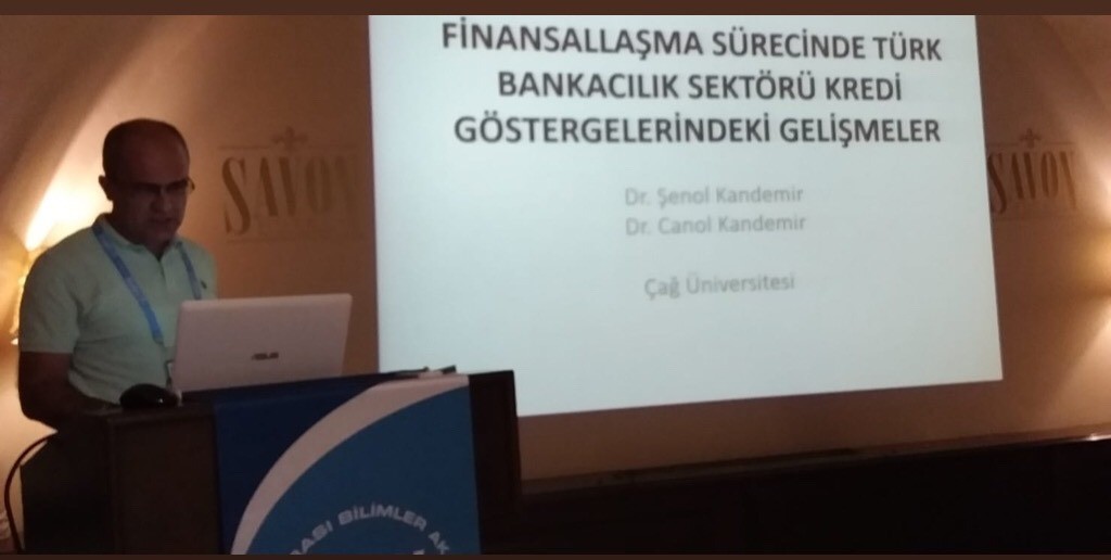 Dr. Öğr. Üyesi Şenol Kandemir Hatay' da, "Finansallaşma Sürecinde Türk Bankacılık Sektörü Kredi Göstergelerindeki Gelişmeler" başlıklı bildirisini sundu.