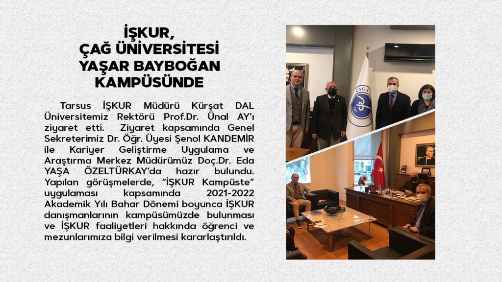 İŞKUR,  Çağ Üniversitesi Yaşar BAYBOĞAN Kampüsünde